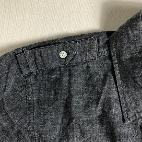 CALVIN KLEIN Jeans Men's Chambray Buttom Up Shirt size Large Gray Pockets‎ I65 - Picture 5 of 6